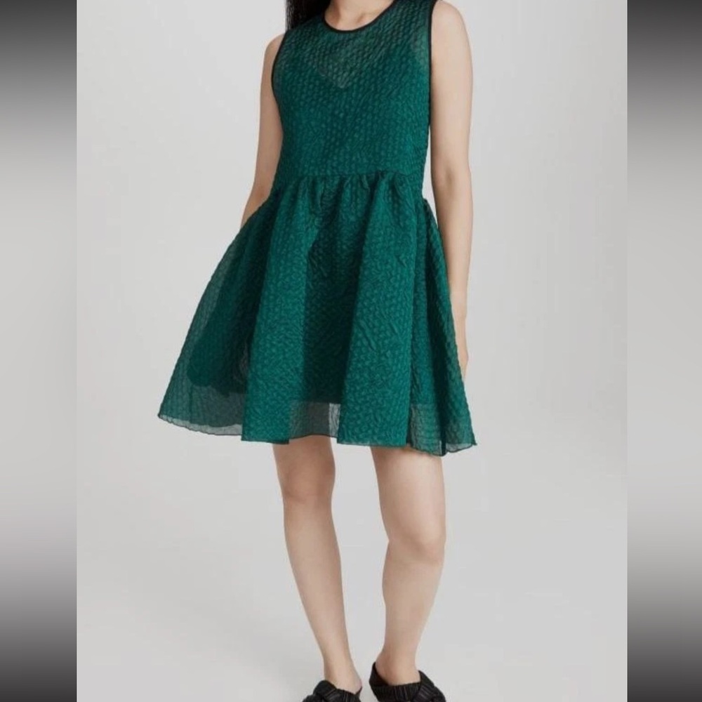 Victoria Beckham‎ Green Fit and Flare Dress